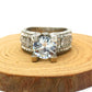 Silver-Tone 5.00 CTTW Engangement Ring with Simulated Diamonds