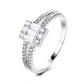 Sterling Silver Multi-Cut Engagement Ring with crystals