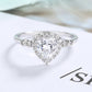 Sterling Silver Engagement Heart Ring With Preciosa Crystals
