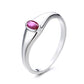 Sterling Silver Garnet Signet Ring