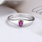 Sterling Silver Garnet Signet Ring