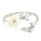 14K Rose Gold Floral Bypass Ring With Crystals