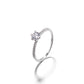 Sterling Silver Eternity engagement ring with Simulated Diamonds