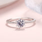 Sterling Silver Eternity engagement ring with Simulated Diamonds
