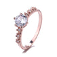 Sterling Silver Engagement Ring with crystals