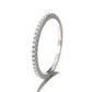 14K Gold and Sterling Silver Eternity Ring with Crystals