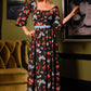 Swann 70s Maxi Dress in Insect Print Crepe | Laura Byrnes & Hope Johnstun