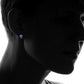 Purple Tanzanite Water Drop Stud Earring in Sterling Silver