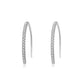 Solid Sterling Silver & Genuine Crystal Pull-through threader Earring