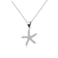 Preciosa Crystal & Sterling Silver Starfish Pendant Necklace