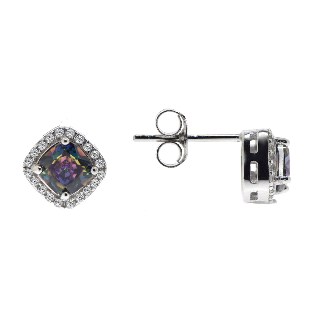 Sterling Silver Mystical Topaz Earring and Necklace Set