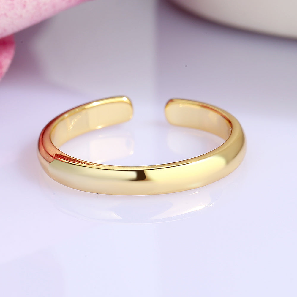 14K गोल्ड और स्टर्लिंग सिल्वर टो रिंग