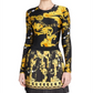 Versace Jeans Couture Printed Bodysuit Black Size 38 REG