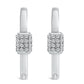 10K White Gold 3/8 Cttw Lab Grown Diamond Heart Shaped Huggie Hoop Earrings