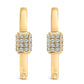 10K White Gold 3/8 Cttw Lab Grown Diamond Heart Shaped Huggie Hoop Earrings
