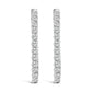 14K White Gold 1.0 Cttw Oval Lab Grown Diamond Hoop Earrings