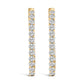 14K White Gold 1.0 Cttw Oval Lab Grown Diamond Hoop Earrings
