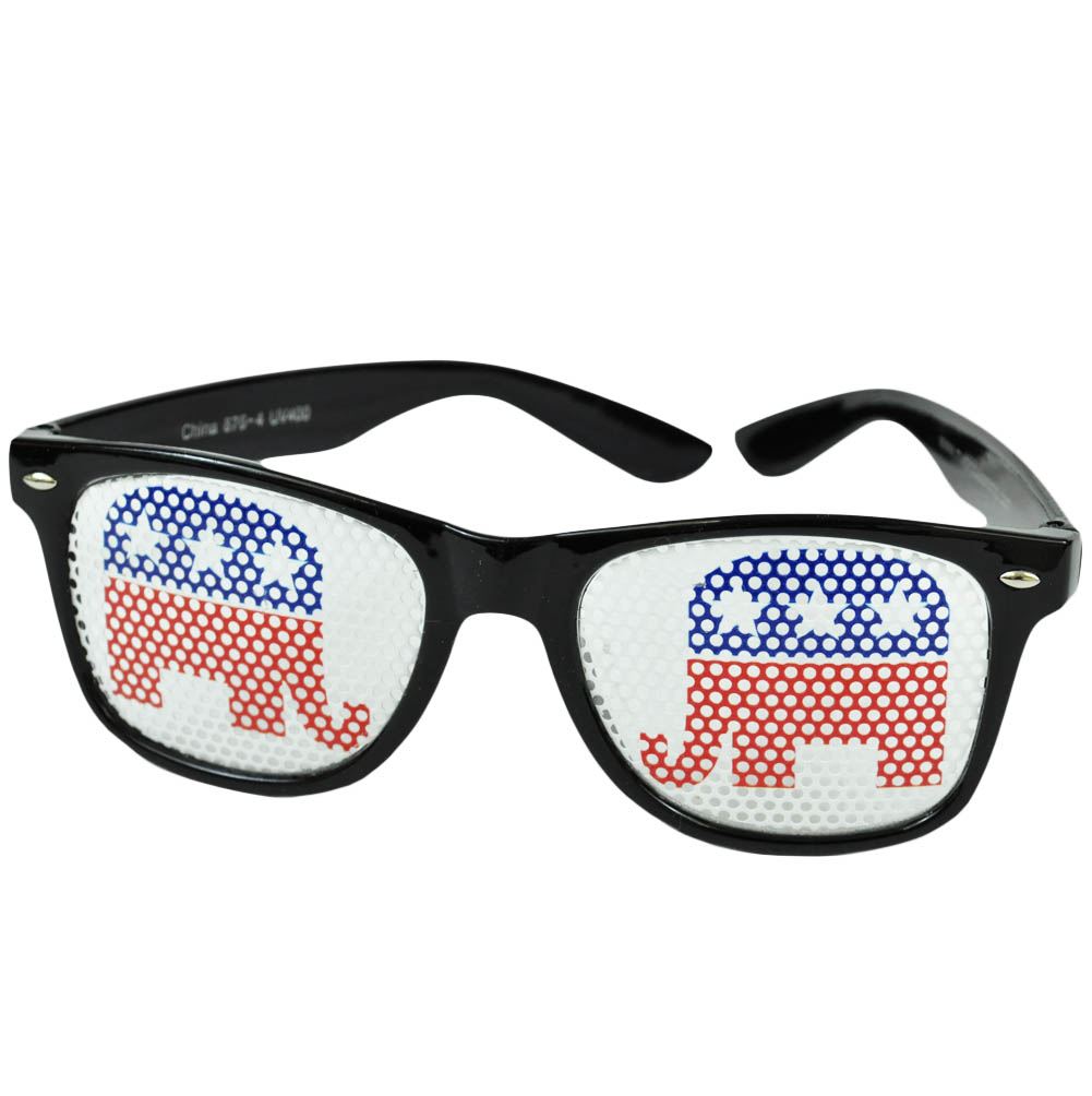 Sun Glasses Black Novelty Wayfarer Style Beach Shades Costume Specs Rebublican