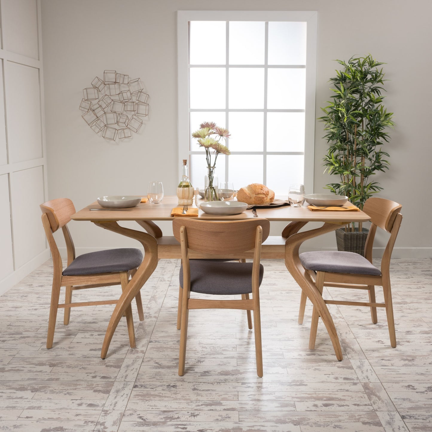 Fausett MidCentury Modern 5 Piece Dining Set by Christopher Knight Home
