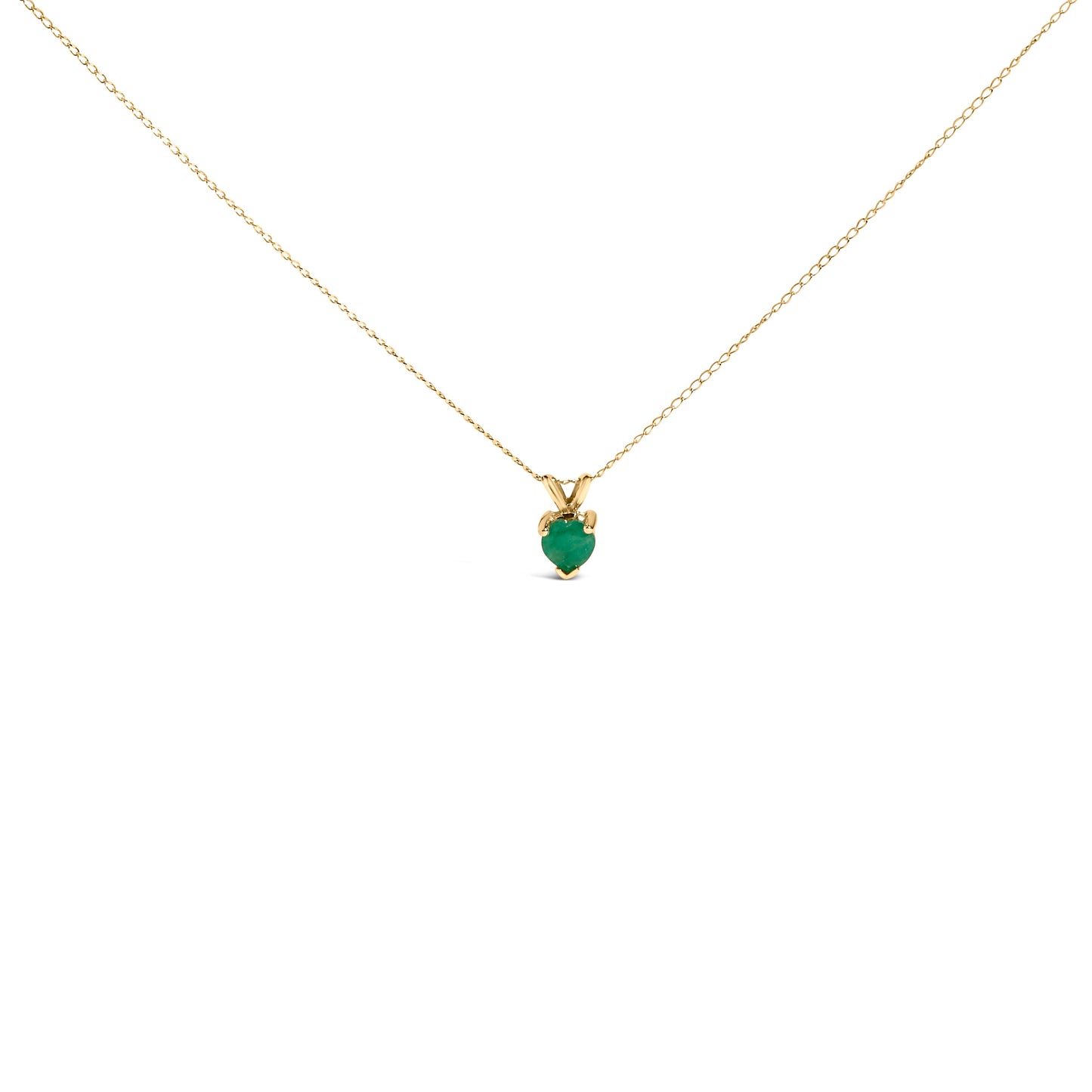 14K वाइट गोल्ड 5X5 MM हार्ट शेप पर्पल एमेथिस्ट सॉलिटेयर पेंडेंट नेकलेस