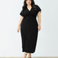GSTQ Fluid Knit Wrap Dress - Size 2X