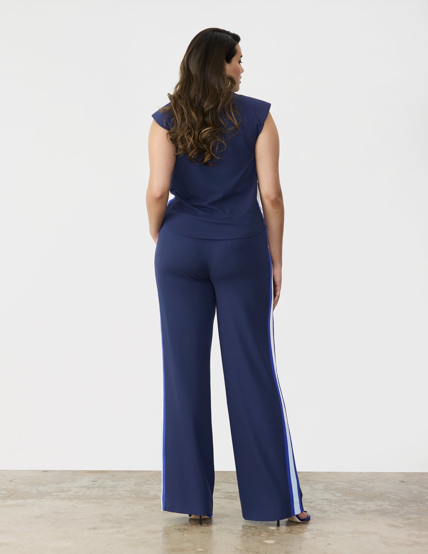 Midnight Side Striped Wide Leg Pants