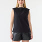 GSTQ Black Beauty Ottoman Top with Zipper - Women's Medium