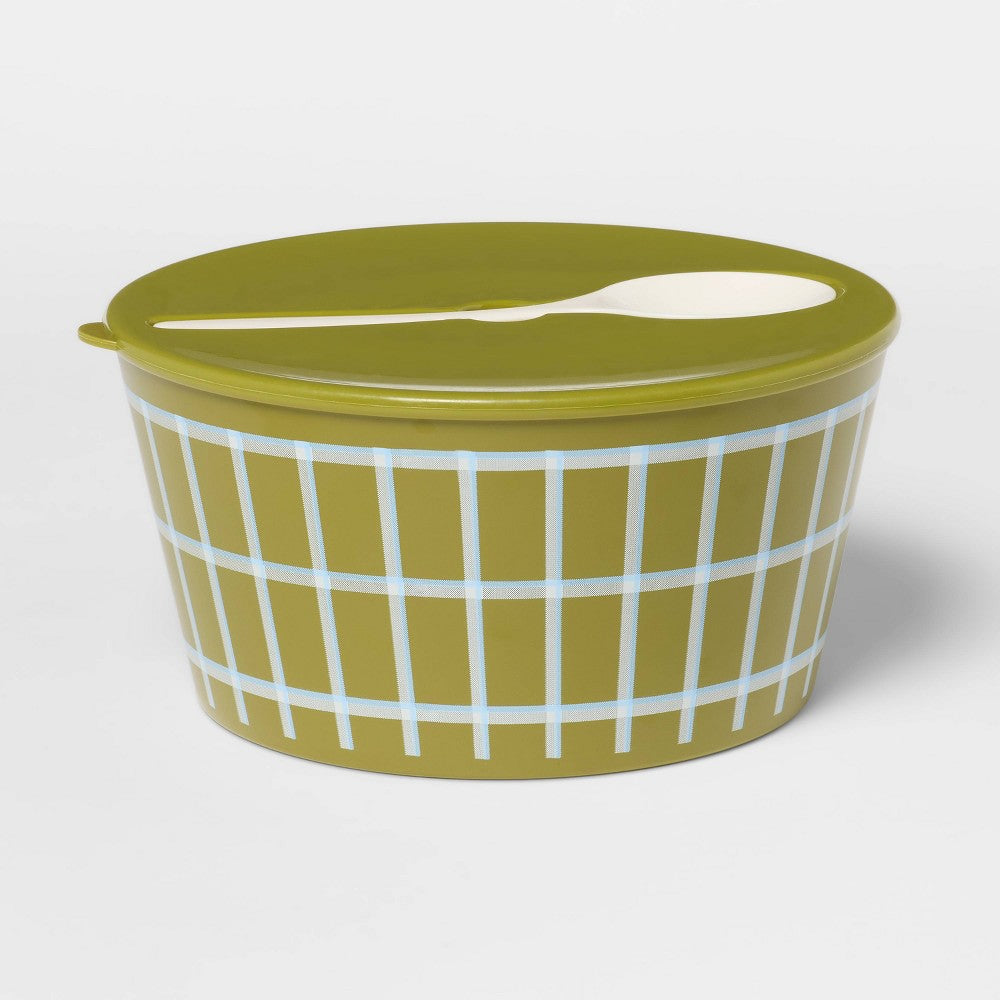 Serve Bowl with Lid and Utensil Green  Room Essentials™