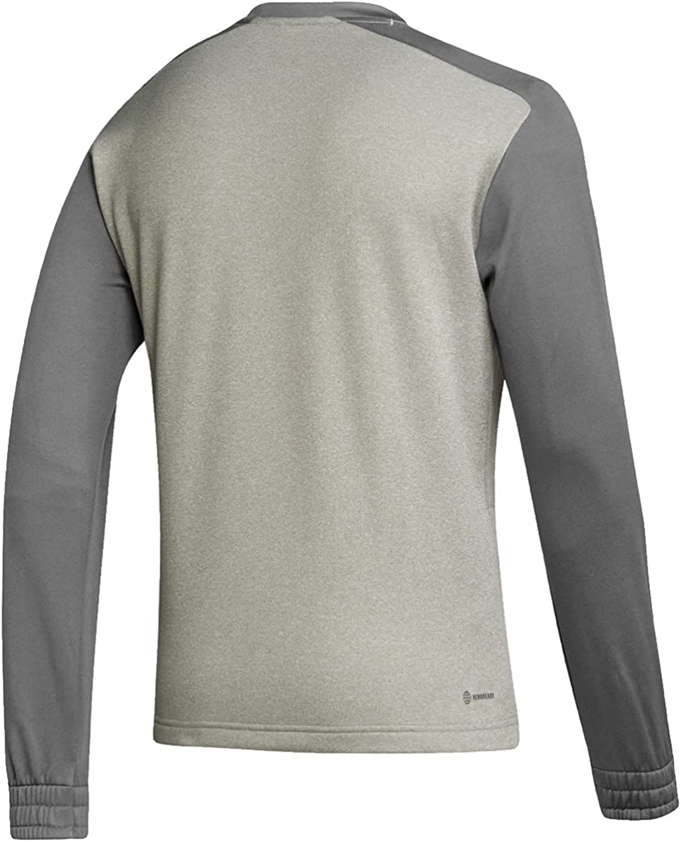Adidas Men's Team Issue Long Sleeve Crew Shirt Gray Size X-Large