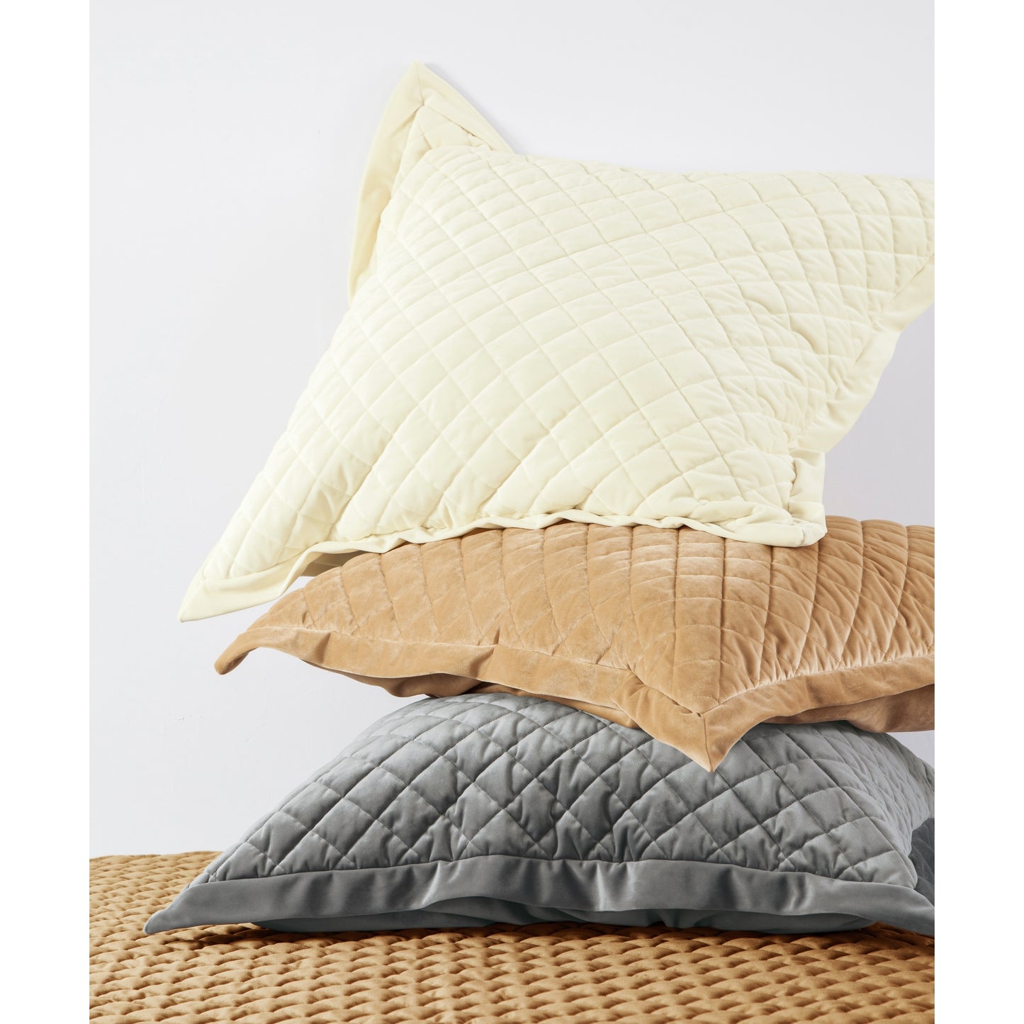 HiEnd Accents Velvet Diamond Quilted Euro Sham 27x27
