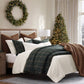 HiEnd Accents Windowpane Plaid Modern Rustic 3 Piece Comforter Set