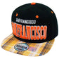 Plaid San Francisco Flat Bill California Snapback Orange Hat Cap Constructed USA