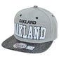Oakland City Dark Animal Snake Skin Faux Grey Black Snapback Flat Bill Hat Cap