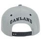 Oakland City Dark Animal Snake Skin Faux Grey Black Snapback Flat Bill Hat Cap