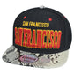 San Francisco Animal Snake Skin Faux Black Red Yellow Snapback Flat Bill Hat Cap
