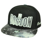 Boston Massachusetts Galactic Sublimated Galaxy Flat Bill Snapback Black Hat Cap