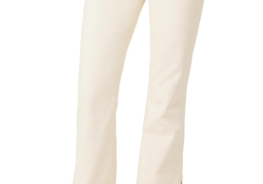 Joe's Jeans The Frankie Mid Rise Corduroy Bootcut Jeans in Double Cream Beige