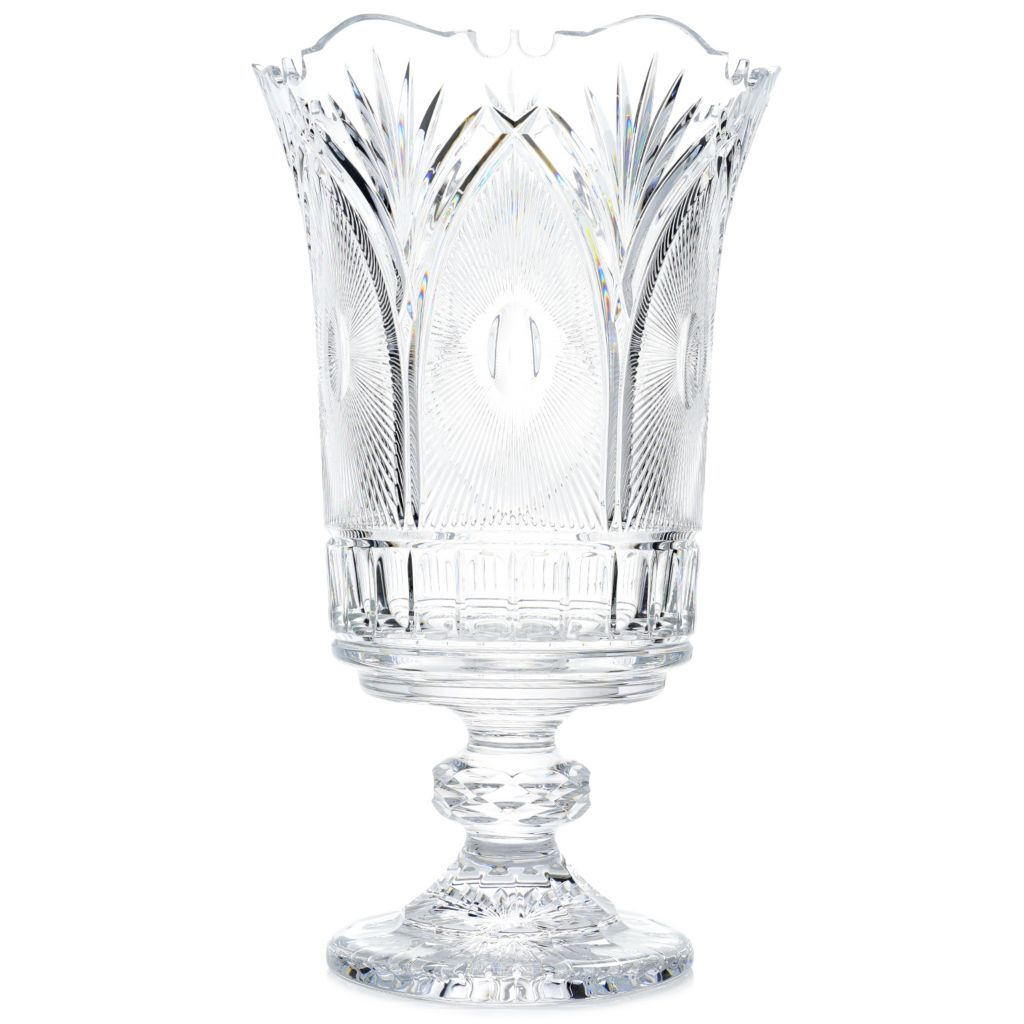 House of Waterford Sunrise Window 16.5" Handmade Crystal Vase