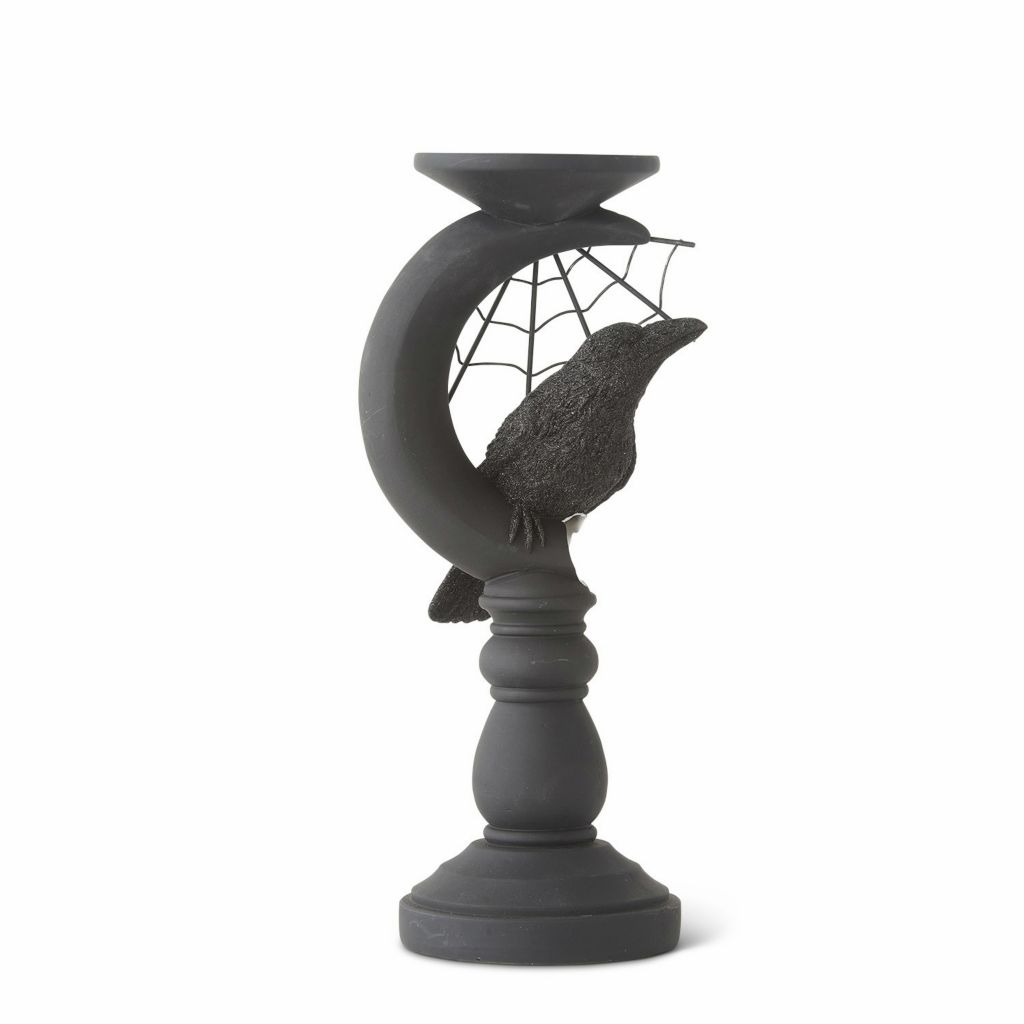 at-home-w-jorge-parez-12-matte-black-halloween-moon-candlestick-3