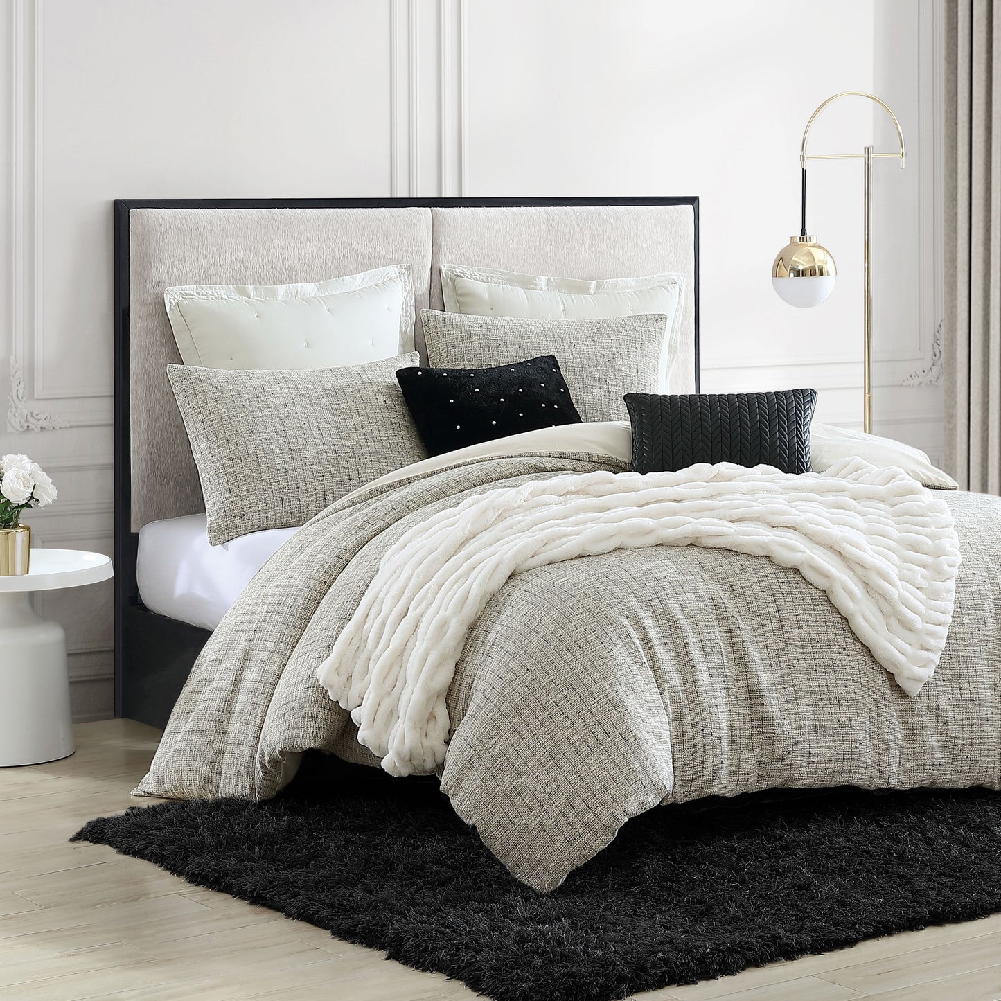 Metallic Tweed Duvet Set by Karl Lagerfeld Paris