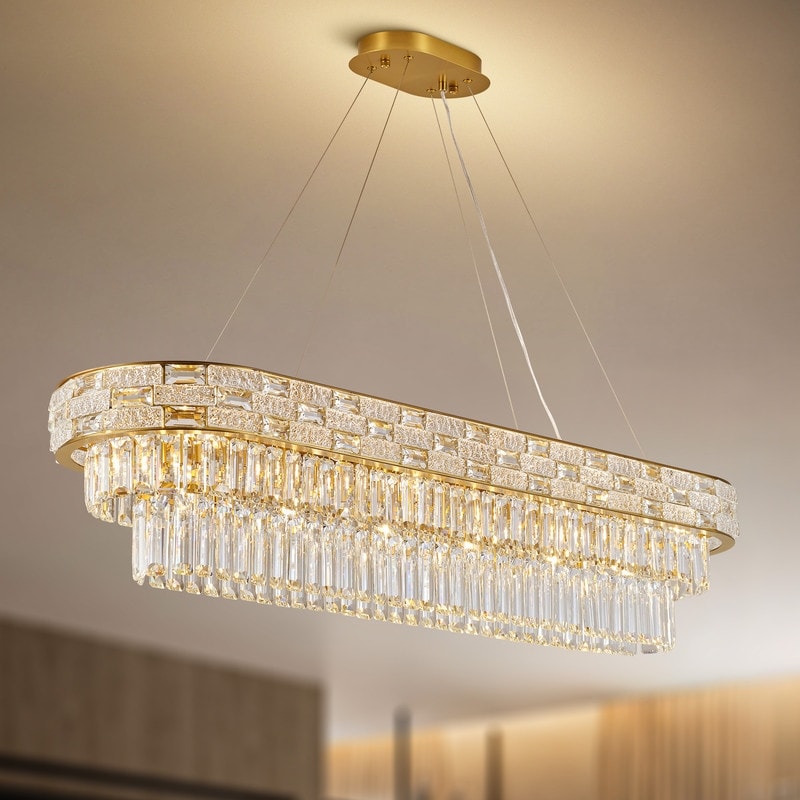 KAYLA Large K9 Crystal Chandelier Pendant Light
