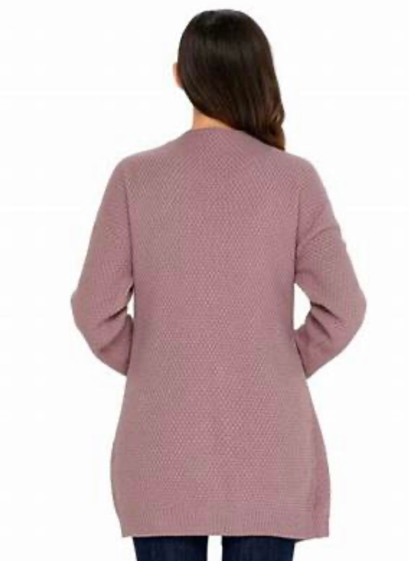 Frankie & Pop Women's Long Sleeve  Front Pocket Cardigan Pink Size Small