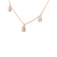 14K Rose Gold 1 3/8 Cttw Oval Lab Grown Diamond Dangle Station Necklace - 17" Inches