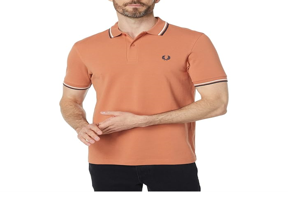 Fred Perry Twin Tipped Shirt Brown Size XL