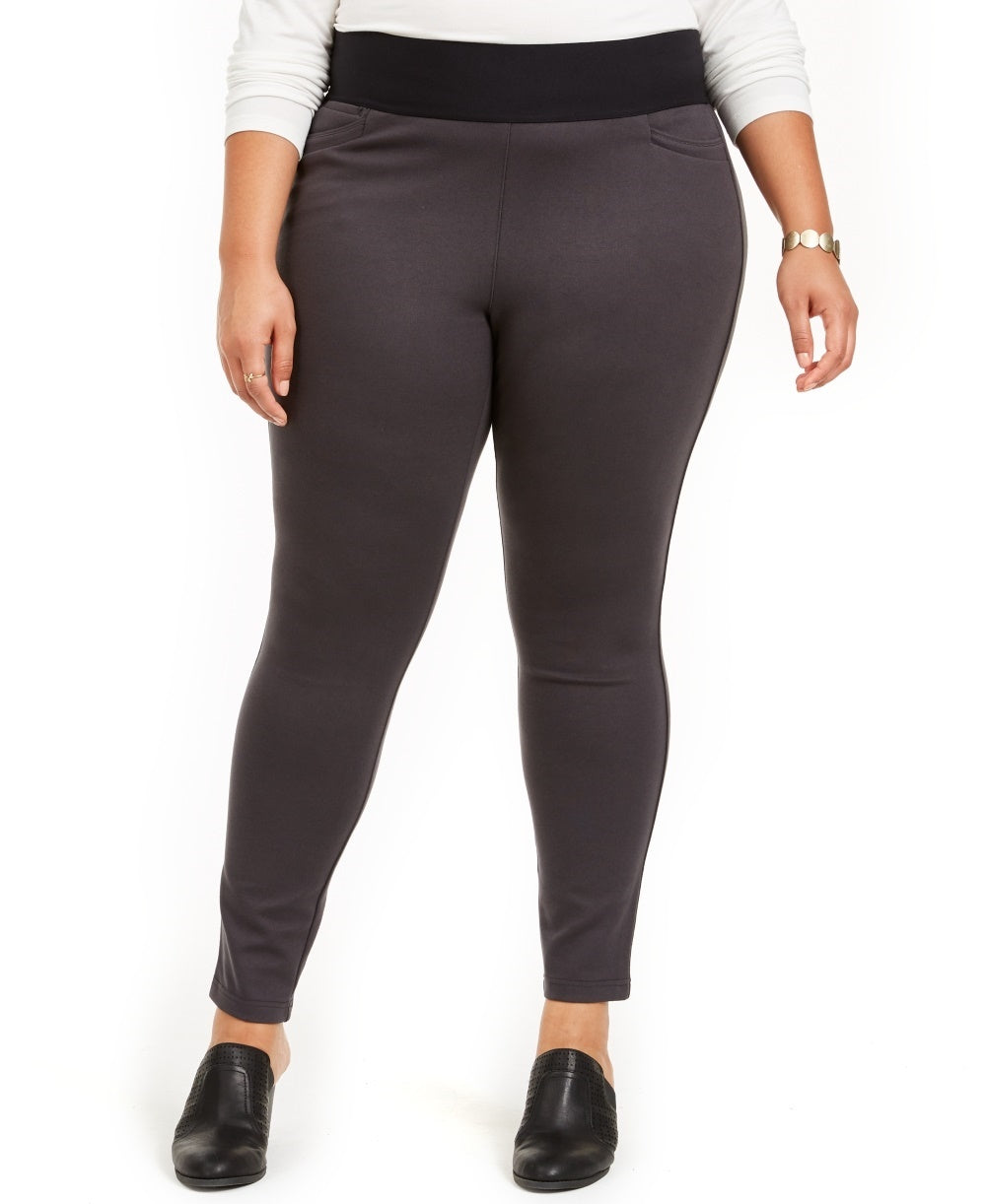 Style & Co Women's PlusWide-Waistband Ponté-Knit Leggings
