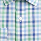 Club Room Men's Classic Regular Fit Performance Multi Gingham Dress Shirt Green Size 16X34X35