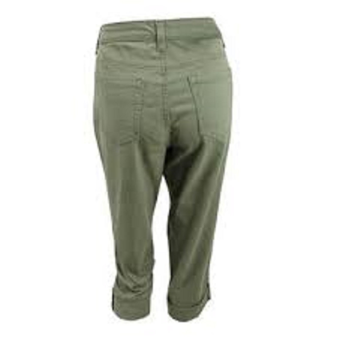 Style & Co Women's Petite Curvy-Fit Capri Jeans Green Size 2 P