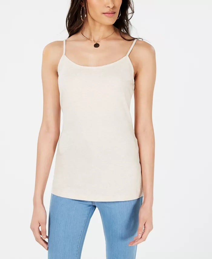 Maison Jules Women's Adjustable Camisole  White Size Large
