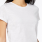 Maison Jules Women's High Low T-Shirt  White Size Medium