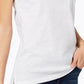 Maison Jules Women's High Low T-Shirt  White Size Medium